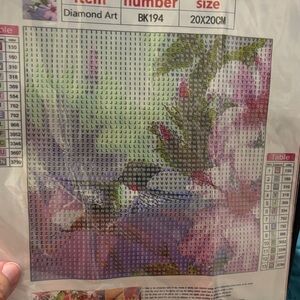 12-8. Floral and Hummingbird Diamond Art Kit